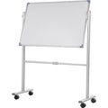 BENTISM Mobile Magnetic Whiteboard Dry Erase Board w/ Stand 36" x 24" Double Sided with Height Adjustable Aluminum Frame and 360 Reversible Rolling Lockable Swivel Wheels for Office School Home