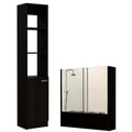 Home Square 2-Piece Set with Medicine Cabinet & 63" One Door Linen Cabinet