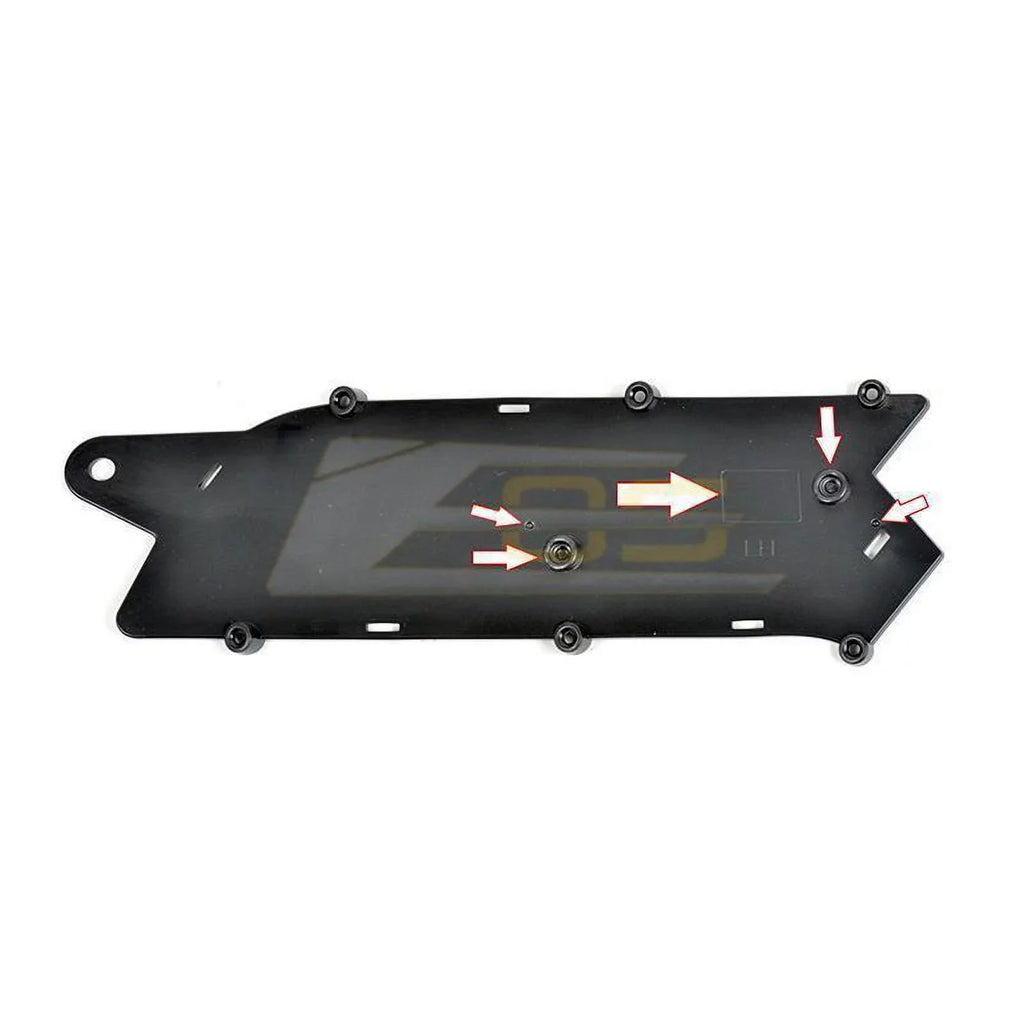 Extreme Online Store Replacement for 2014-2019 Chevrolet Corvette C7 All Models | GM Factory Z06 Style Painted Carbon Flash Metallic Front Bumper Lower Grille Shield (with Front Camera Bracket)