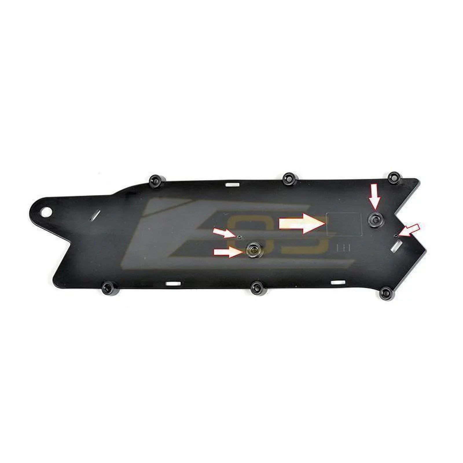 Extreme Online Store Replacement for 2014-2019 Chevrolet Corvette C7 All Models | GM Factory Z06 Style Painted Carbon Flash Metallic Front Bumper Lower Grille Shield (with Front Camera Bracket)