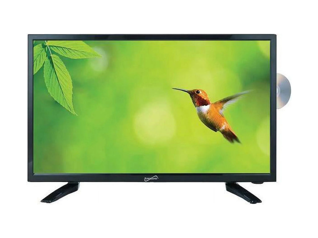 19" Supersonic 12 Volt ACDC LED HDTV with DVD Player USB SD Card Reader and HDMI (SC-1912)