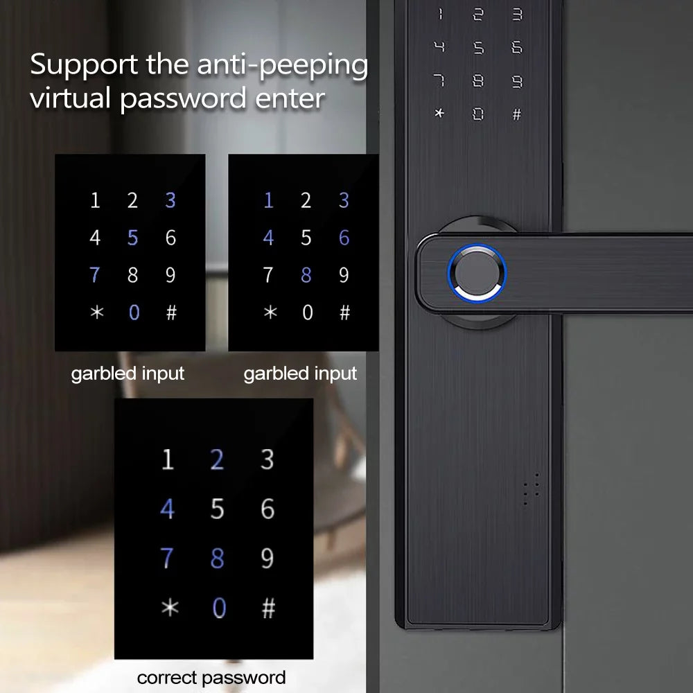 Irfora ligent Door Lock,Door Lock Locks Keyless Door Wifi App Buzhi Fesjoy
