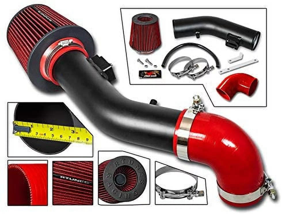 RTUNES RACING - BLACK - SHORT RAM INTAKE Suitable For 2005-2010 CHEVROLET COBALT 05-10 CHEVROLET COBALT 2.2L I4 / 05-08 CHEVROLET COBALT SS 2.4L I4
