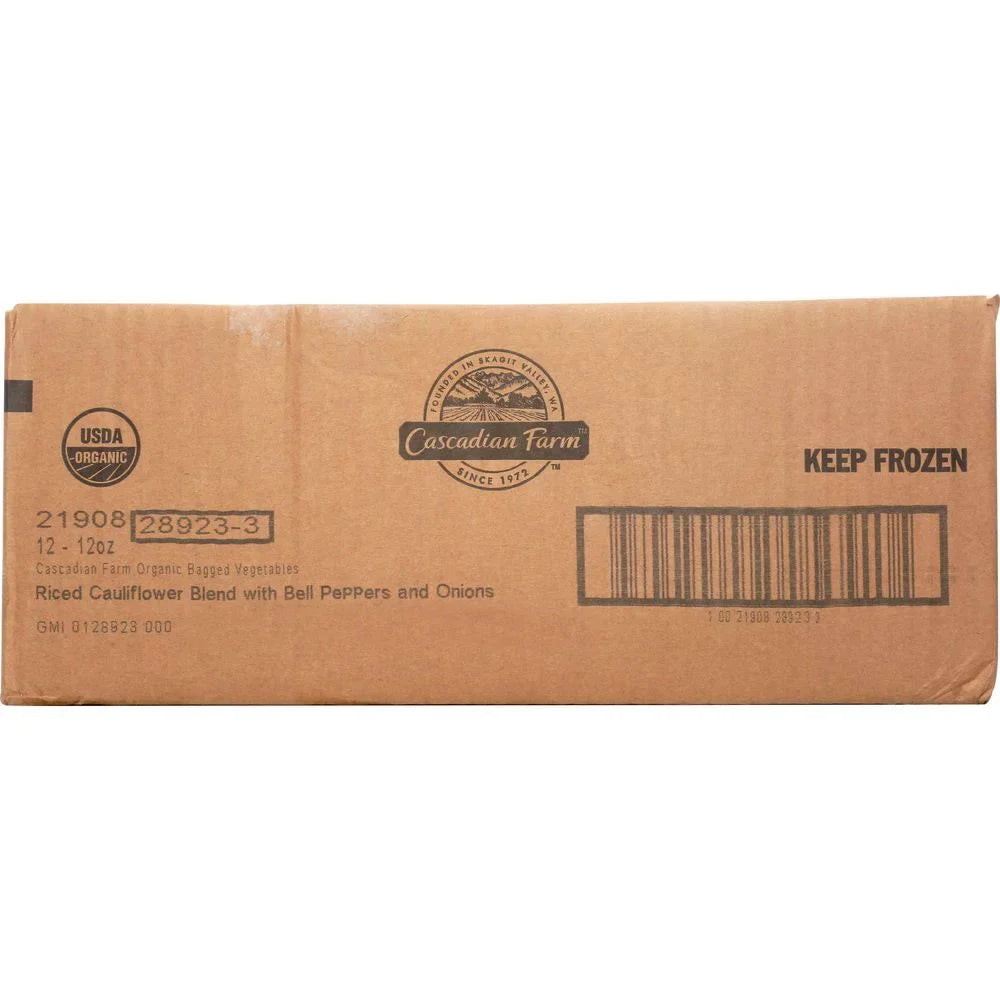 Cascadian Farm Organic Riced Cauliflower Blend with Bell Peppers and Onions, 12 Ounce -- 12 per Case.