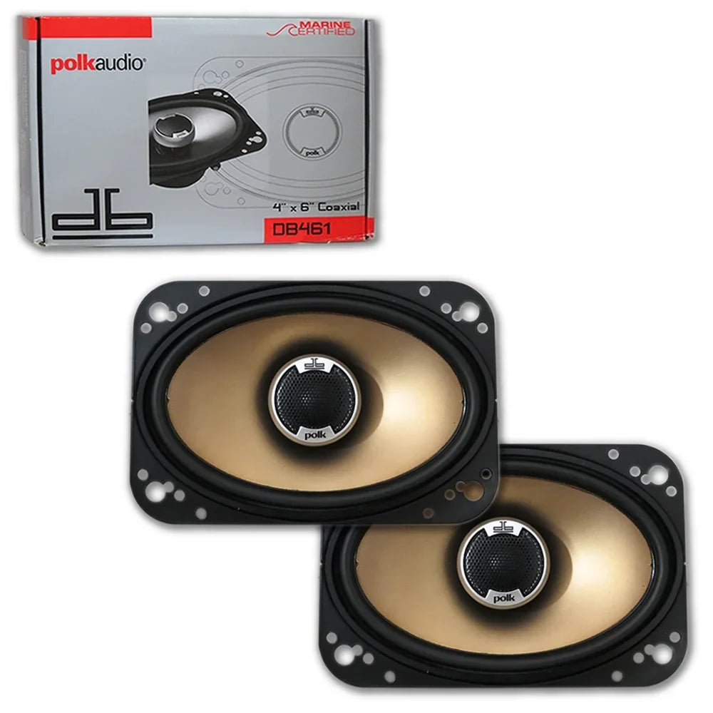 Polk Audio DB461 4 x 6-inch 2-way Car Audio Loud Speakers